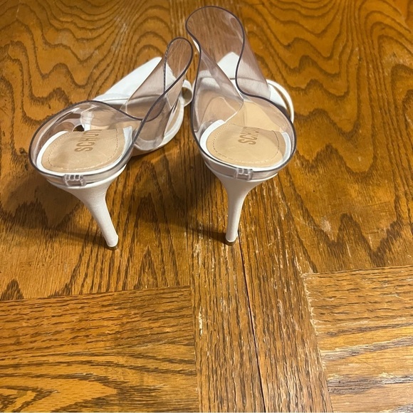 Schutz Adriana Lima Naked Mule Heels Sz EU 38 or US 7 - Picture 10 of 15